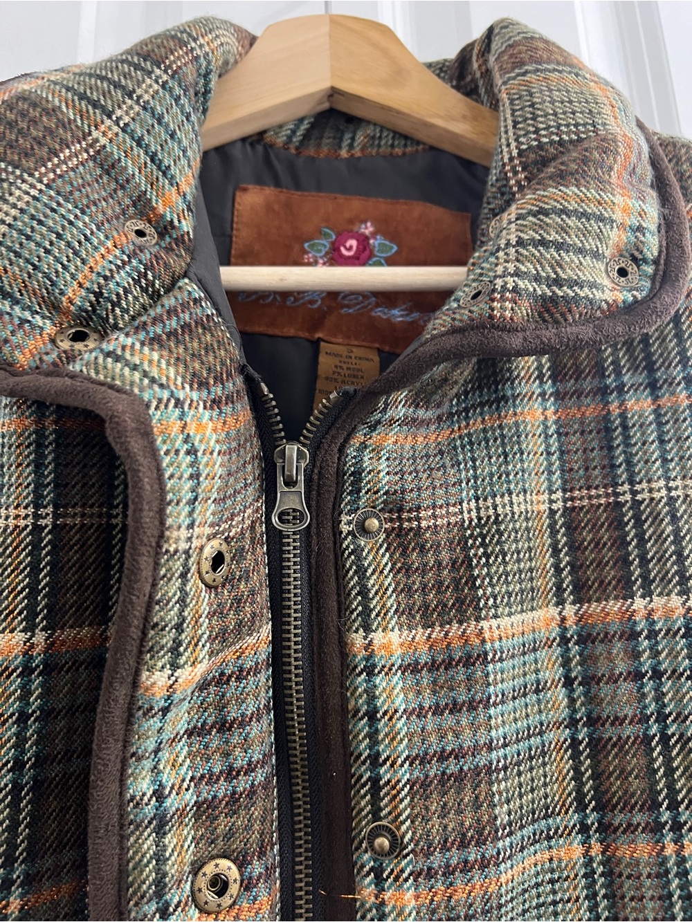 BB Dakota Classic Academia Plaid Quilted Vest- XS/S - Picture 7 of 15